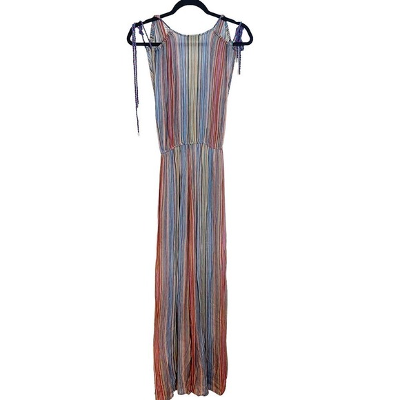 NEW Anthropologie Conditions Apply Stripe V-Neck Jumpsuit Pockets Size XS - Picture 9 of 11